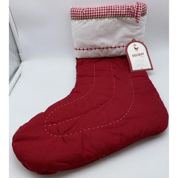 Pottery Barn Kids Maren Christmas Stocking Fire Truck Dog Holiday Quilted - Picture 6 of 12